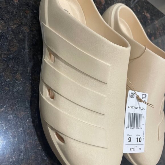 ADIDAS ADICANE CLOGS SLIDES CONFORT TAN COLOR  AESTHETIC SZ 9 MEN WOMAN Sz 10 - Picture 14 of 16